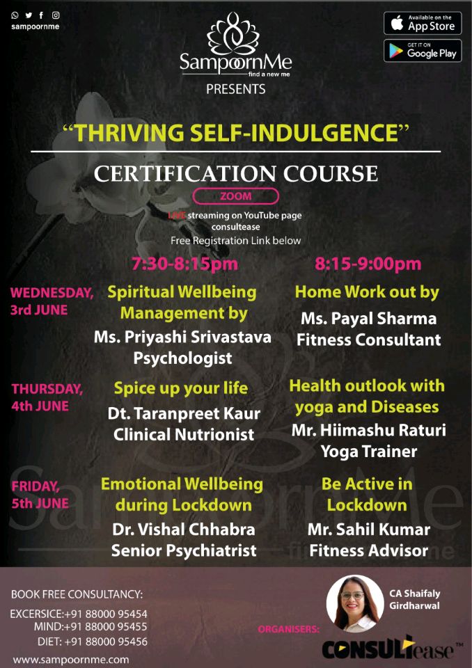 CERTIFICATION COURSE- THRIVING SELF-INDULGENCE