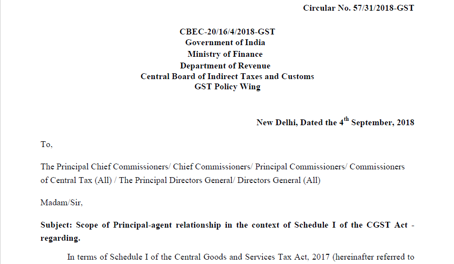 Circular No. 57/31/2018-GST