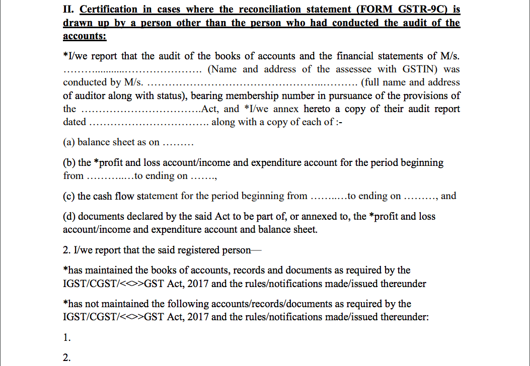 GST Audit certificate 001