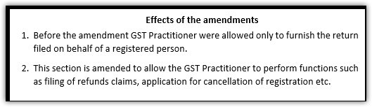 CGST Amendment Act 2018