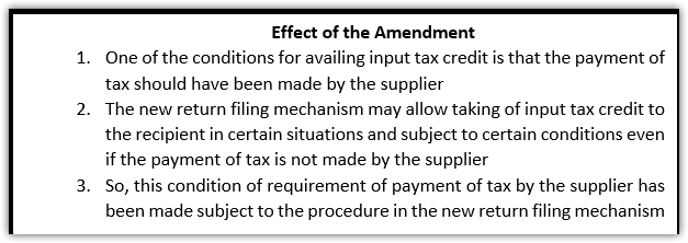 CGST Amendment Act 2018