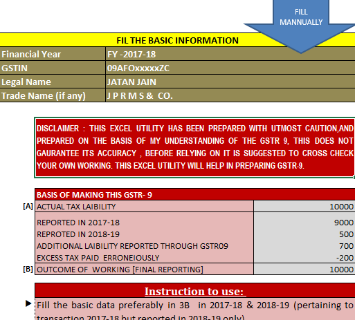 Free excel utility for annual return