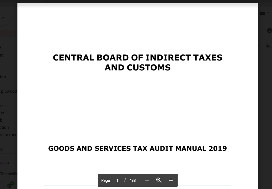 Audit manual by cbic