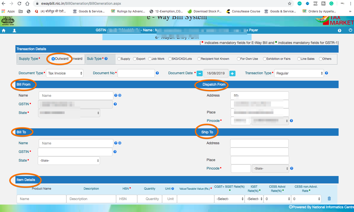 E-way bill in GST