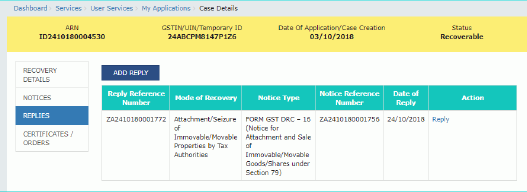 Filing reply to Form GST DRC-22 against proceeding