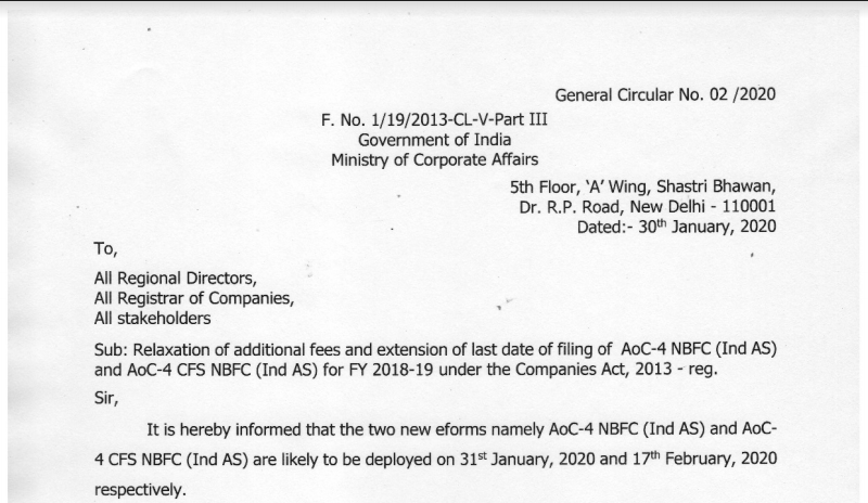 due date of AOC-04 extended