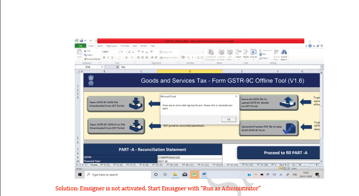 CREATING JSON FOR GSTR 9C