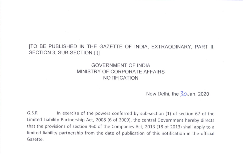 Amendment in Section 67 of LLP Act