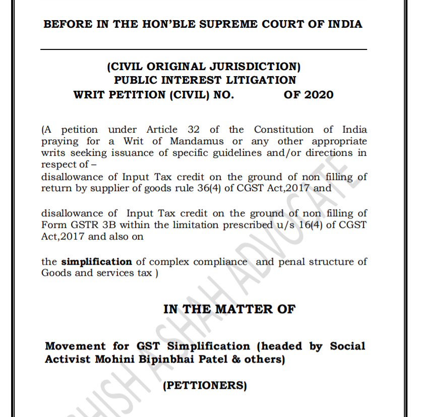 PIL filled in Supreme Court - Rule 36(4)
