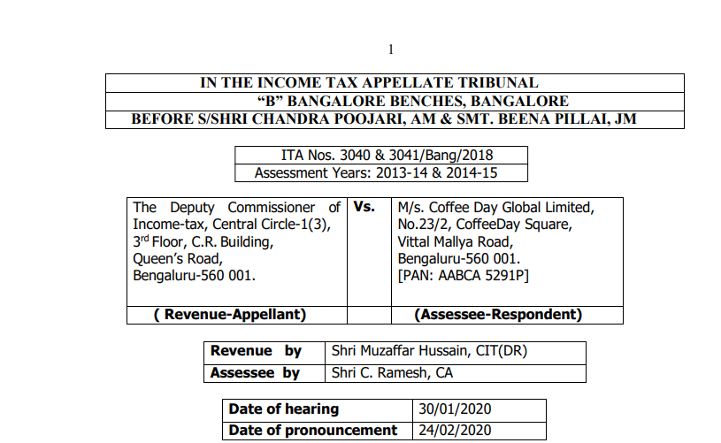 Forex Loss is Revenue Expenditure: M/s Coffee Day