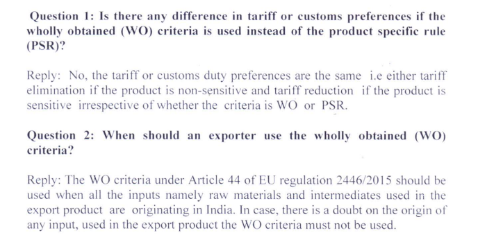 Trade Notice to keep control of exporters using a self-certified system