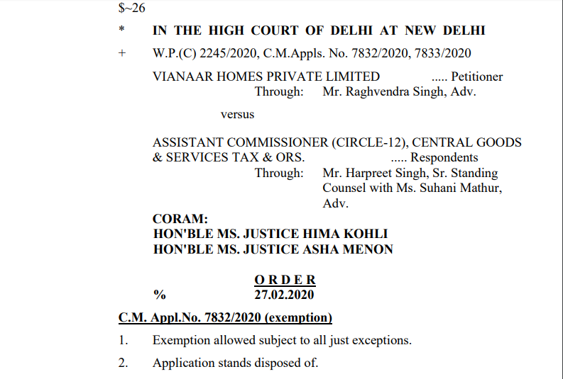 Court denied granting interim relief in West Delhi GST Scam