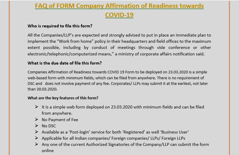 FAQ of FORM Company Affirmation of Readiness towar