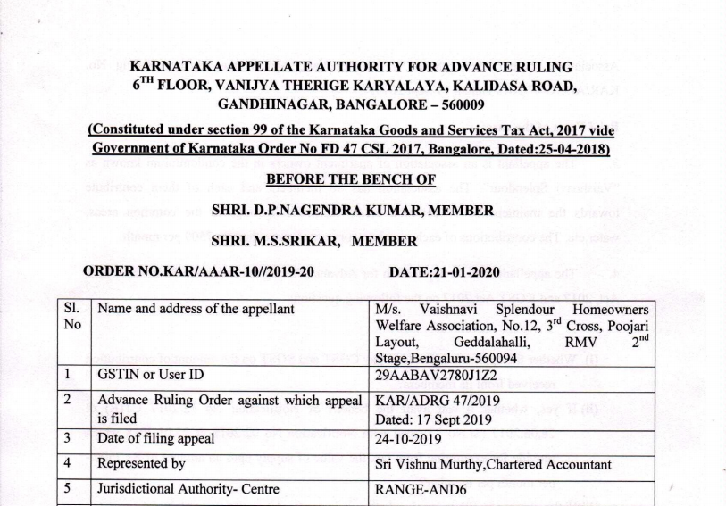 Upholds levy of GST on members contribution to society.