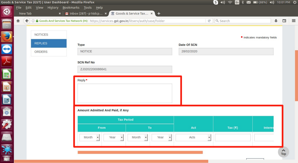 SOP for Taxpayers-How to furnish a reply in ASMT-11 against a Notice in ASMT-10