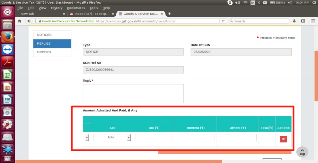 SOP for Taxpayers-How to furnish a reply in ASMT-11 against a Notice in ASMT-10