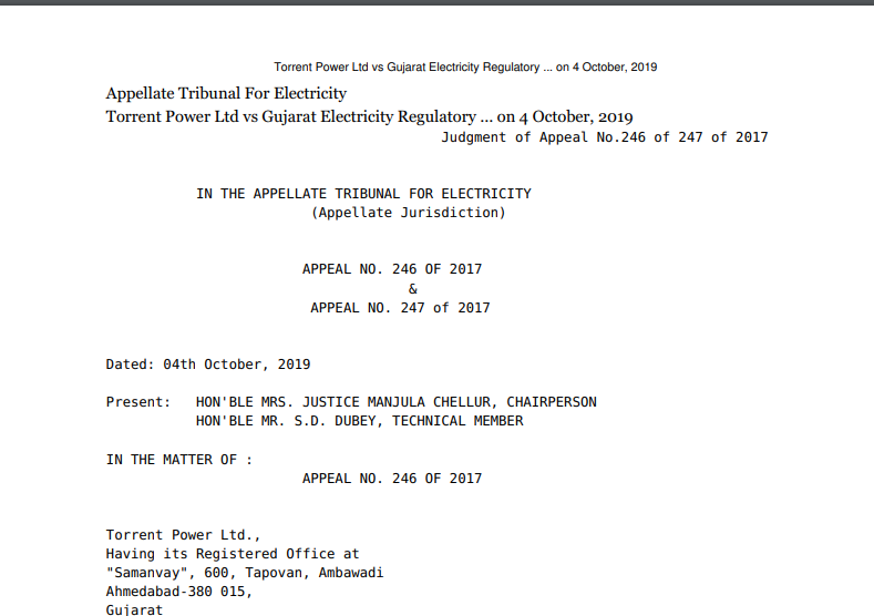 Torrent Power Ltd vs Gujarat Electricity Regulator