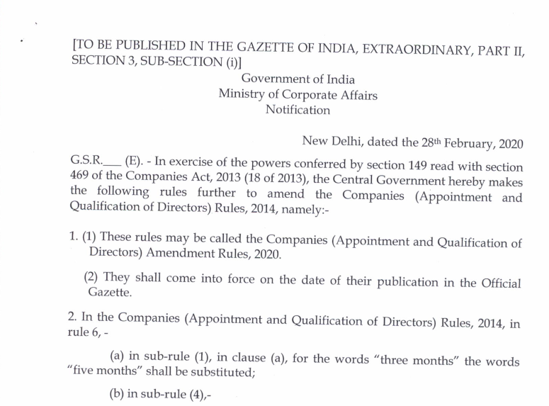 MCA exempts experienced KMP & Directors from Online Test