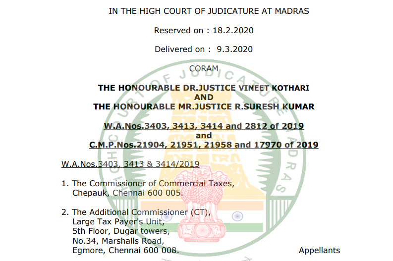 TN High Court Judgment. Form 'C' can not be denied for Inter state purchases of Petroleum products and Liquor & other Spirits.