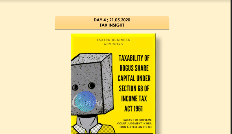 Taxability of Bogus Share Capital Under Section 68 of Income Tax Act 1961