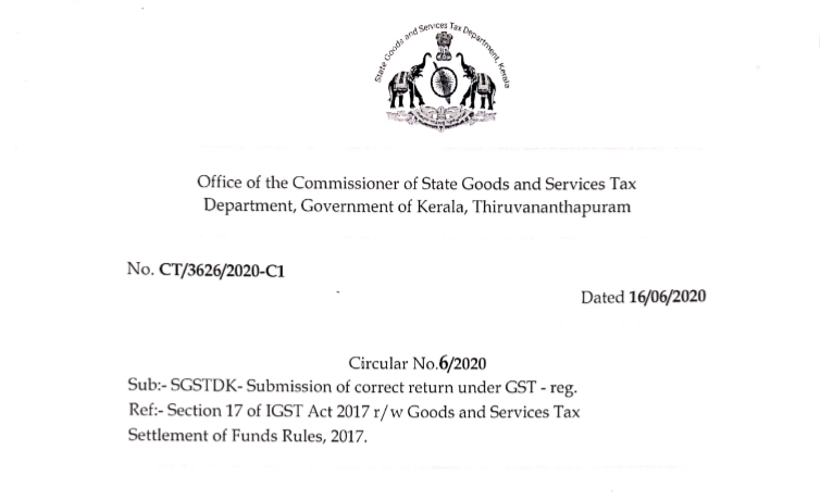 Submission of Correct Return Under GST