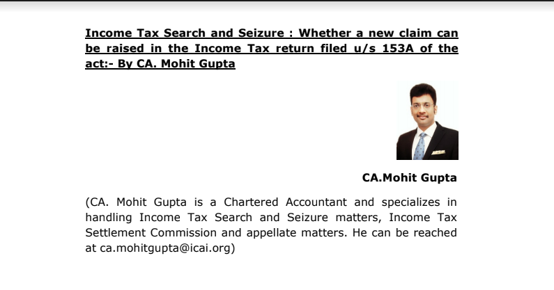 Income Tax Search and Seizure