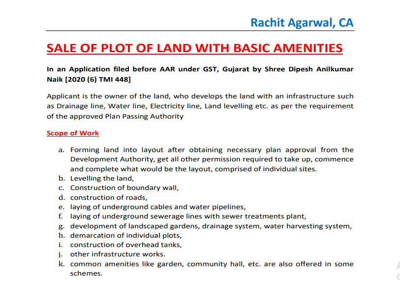 Sale of Plot of Land With Basic Amenities