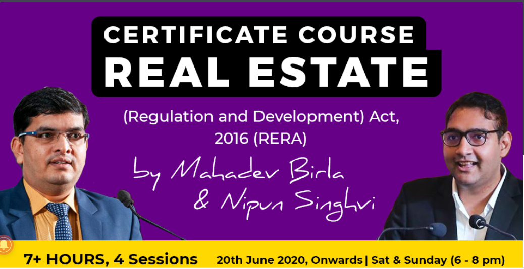 certificate course on RERA