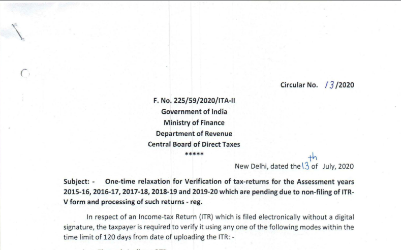 Circular No. 13 /2020