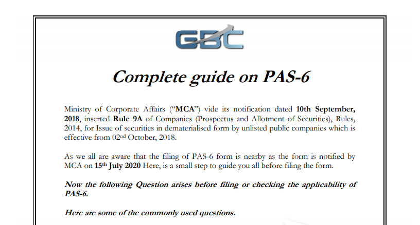 Complete Guide on PAS-6