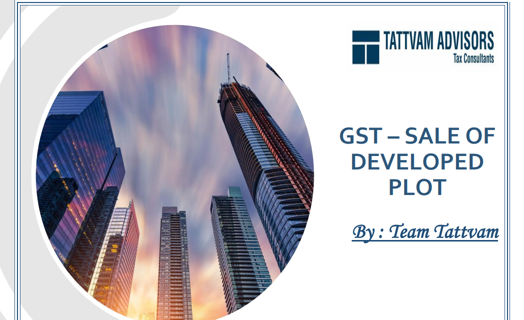 GST on Sale of Developed Plot
