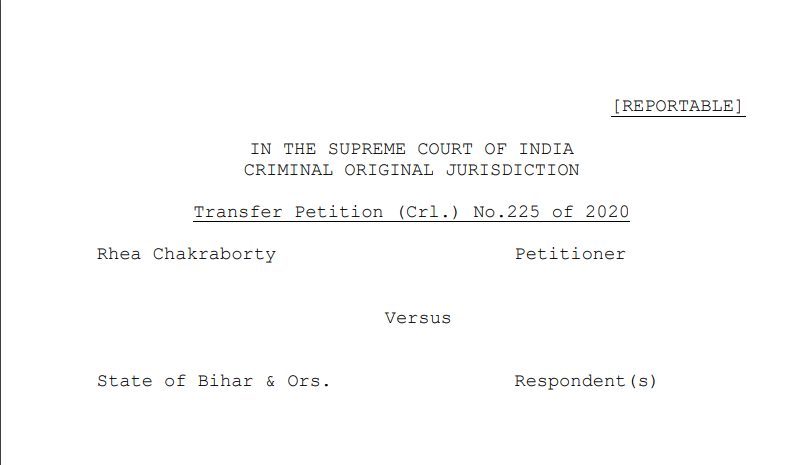 Supreme Court upheld CBI probe into SSRs Death Case Lawful