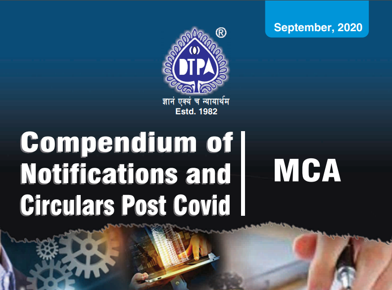 Compendium of Notifications and Circulars Post COVID- MCA: DTPA