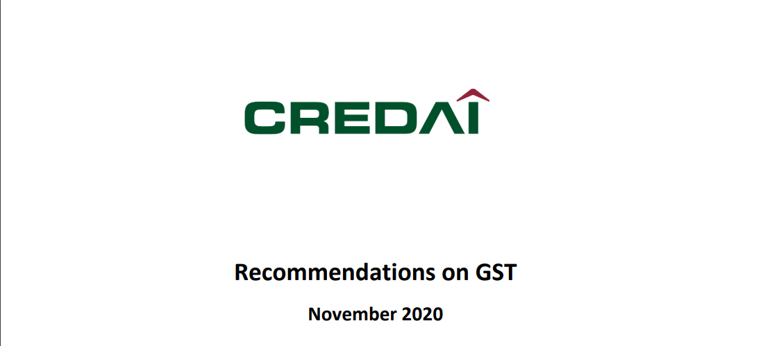 CREDAI Recommendations on GST. 