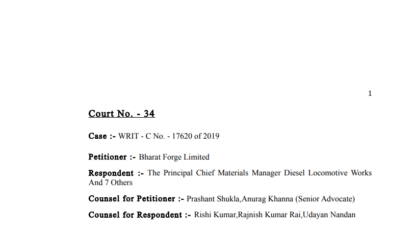 Supreme Court in the case of Bharat Forge Limited