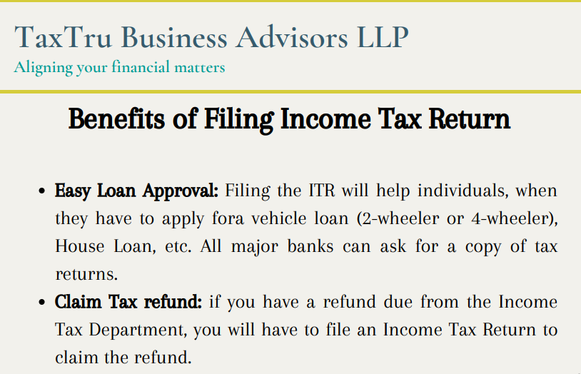 Benefits of Filing Income Tax Return