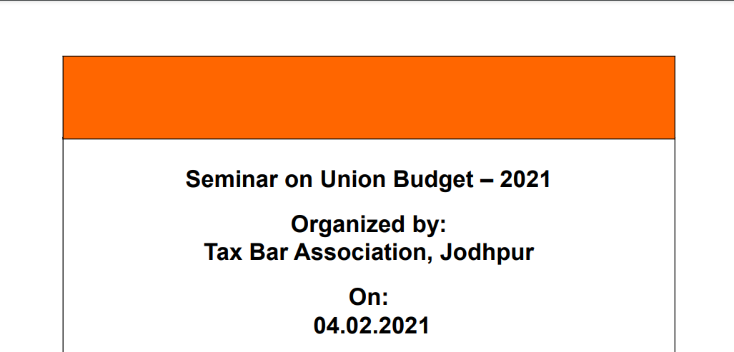 Analysis of Finance Bill 2021 - Direct Tax Proposals