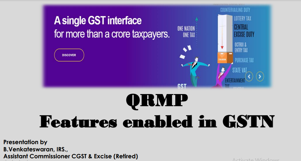 QRMP Features enabled in GSTN