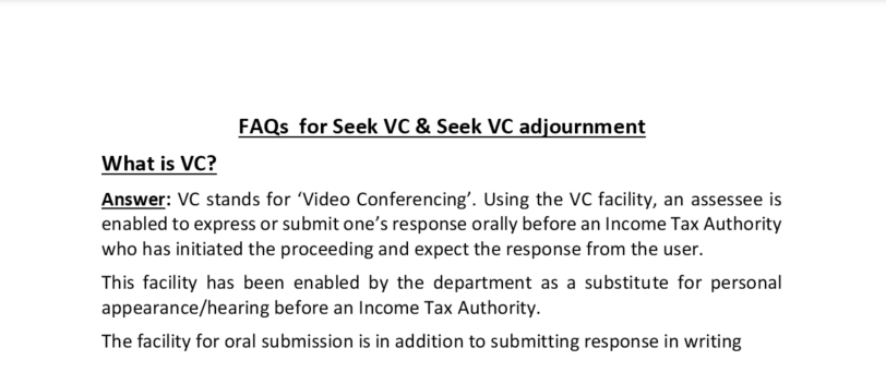 FAQs for seek VC & seek VC Adjournment