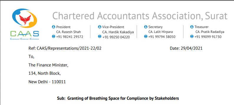 Granting of Breathing Space for Compliance by Stakeholders