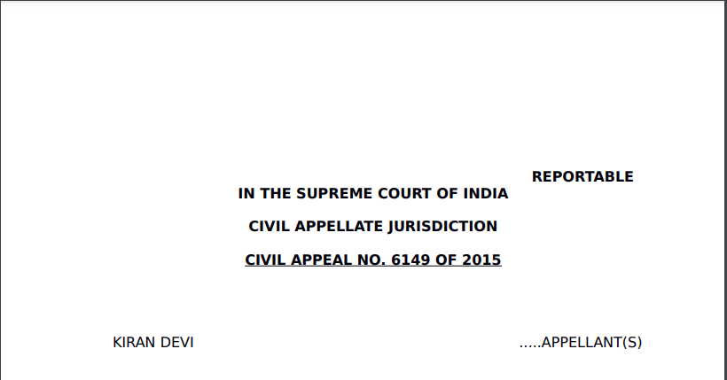 Supreme Court in the case of Kiran Devi Versus The Bihar State Sunni Wakf Board