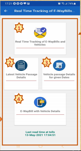 E Way Bill And Vehicle Tracking Module: NIC. 