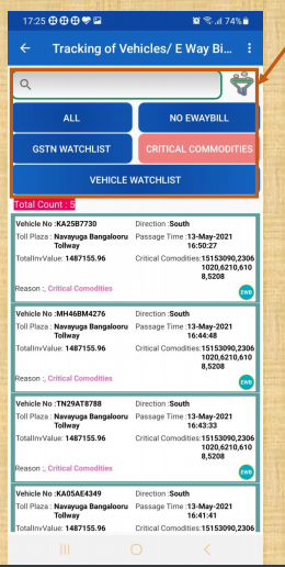 E Way Bill And Vehicle Tracking Module: NIC. 