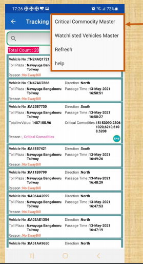 E Way Bill And Vehicle Tracking Module: NIC. 