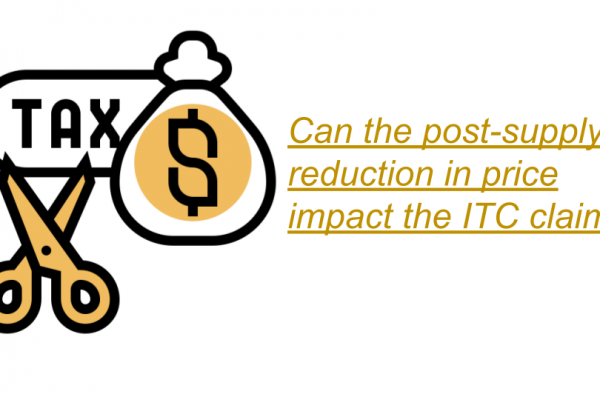 Can the post-supply reduction in price impact the ITC claim?