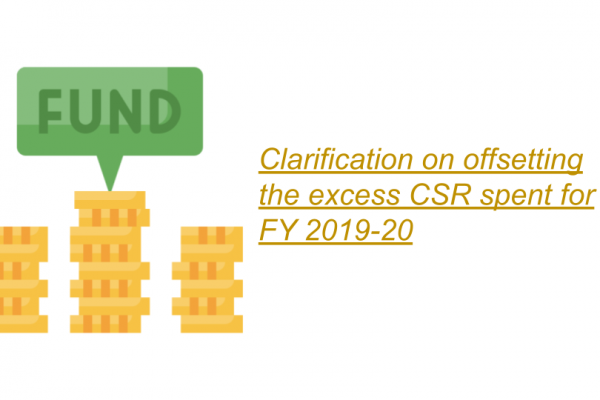 Clarification on offsetting the excess CSR spent for FY 2019-20