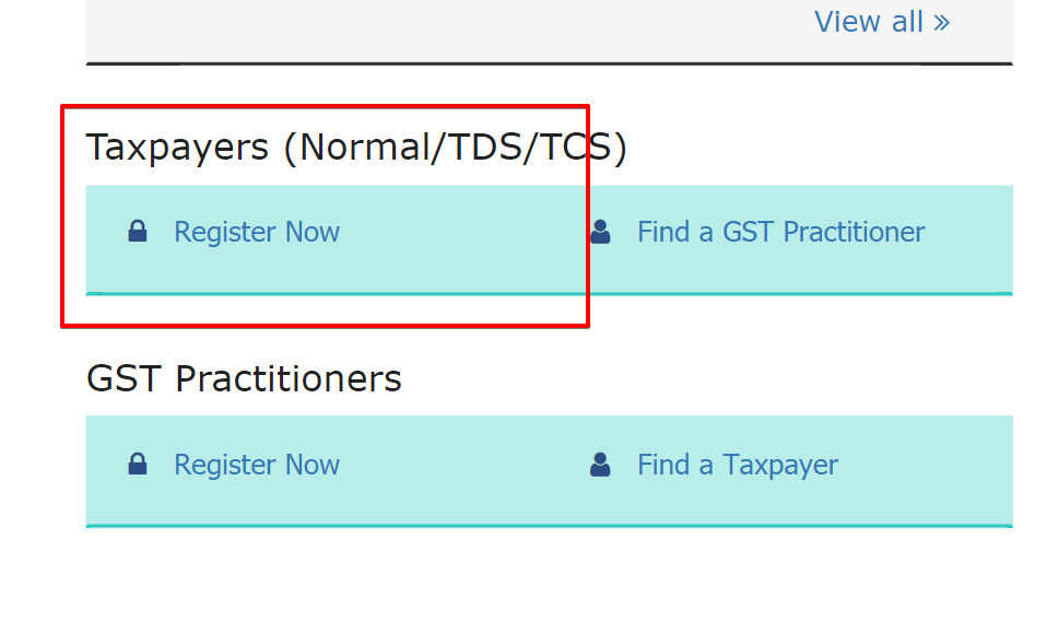 login at the GST portal