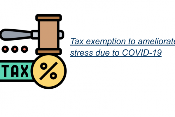 Tax exemption to ameliorate stress due to COVID-19