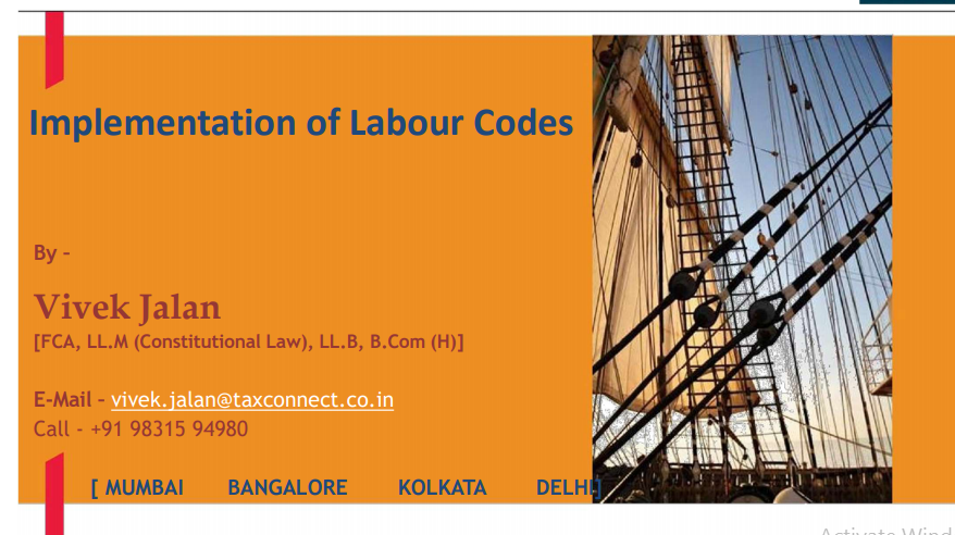 Implementation of Labour Codes