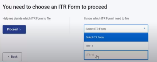 choosing of the itr form